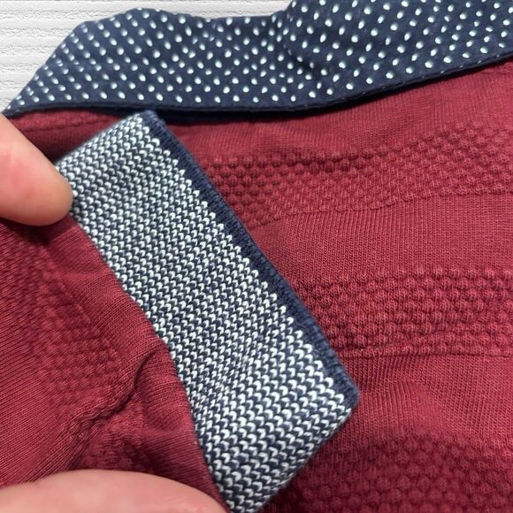 Mayoral Long Sleeve Polo Maroon Red Textured 18M Spain - Picture 5 of 5